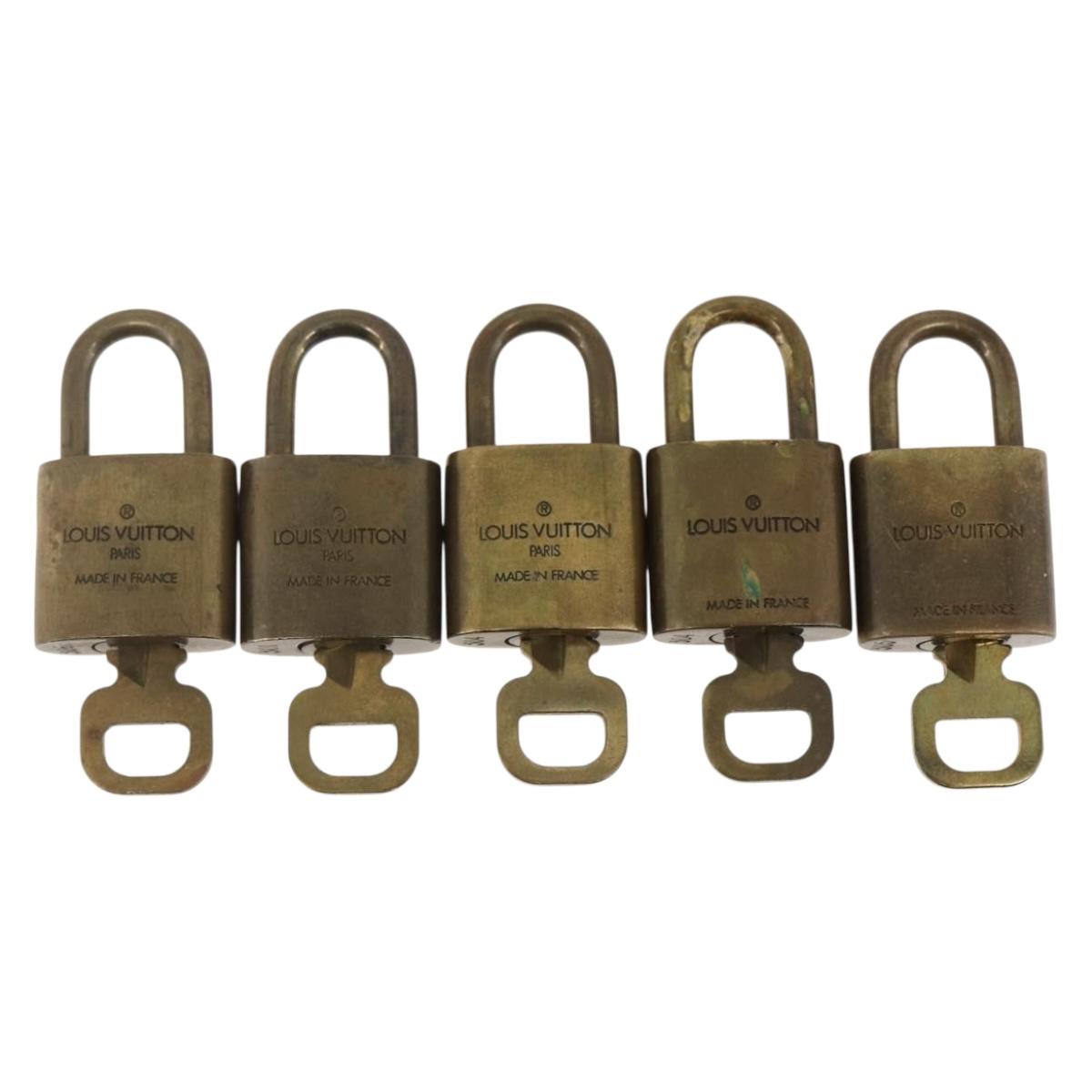 LOUIS VUITTON Padlock 5 Set Padlock metal Gold LV Auth 173293