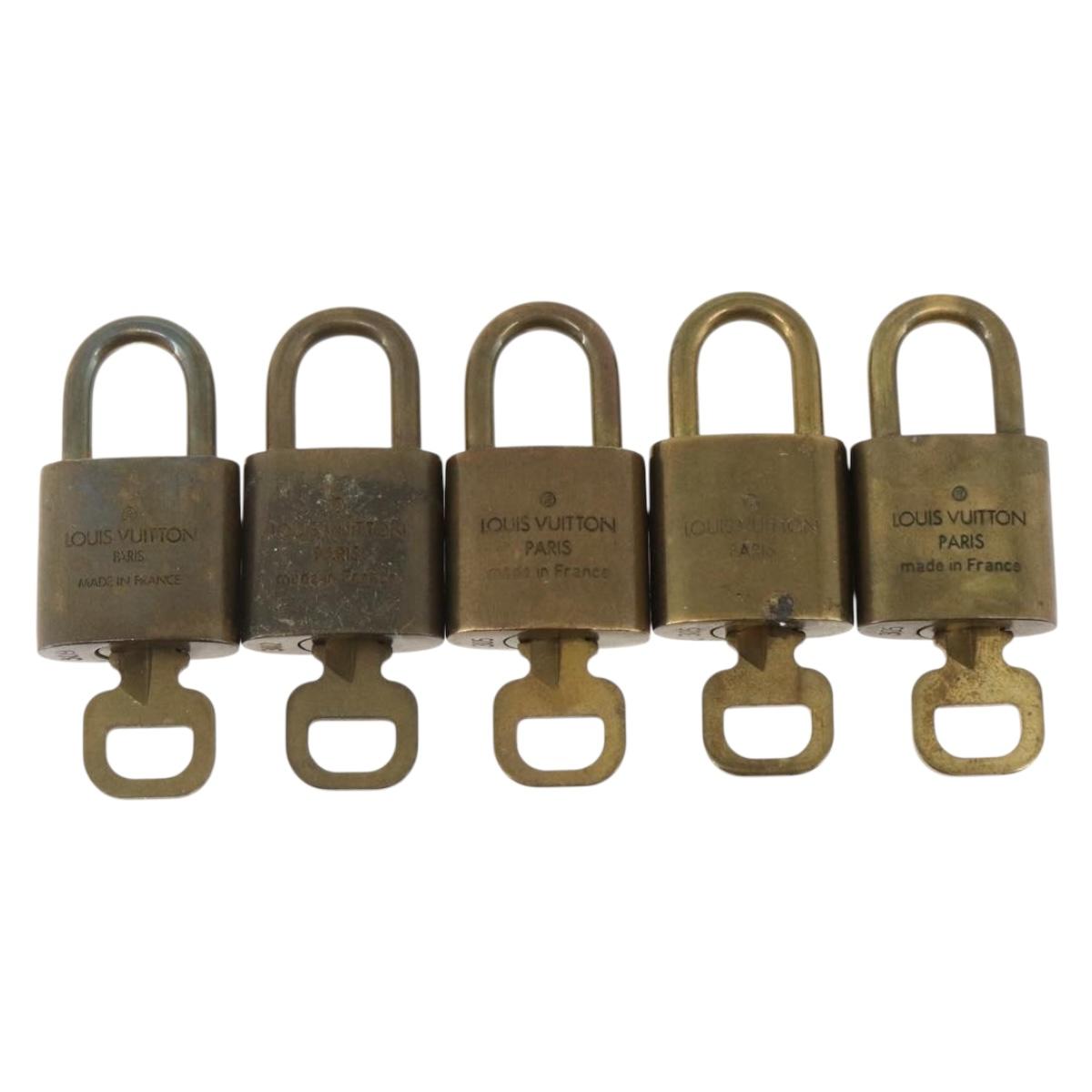 LOUIS VUITTON Padlock 5 Set Padlock metal Gold LV Auth 173294