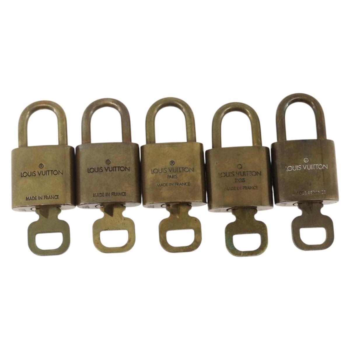 LOUIS VUITTON Padlock 5 Set Padlock metal Gold LV Auth 173295