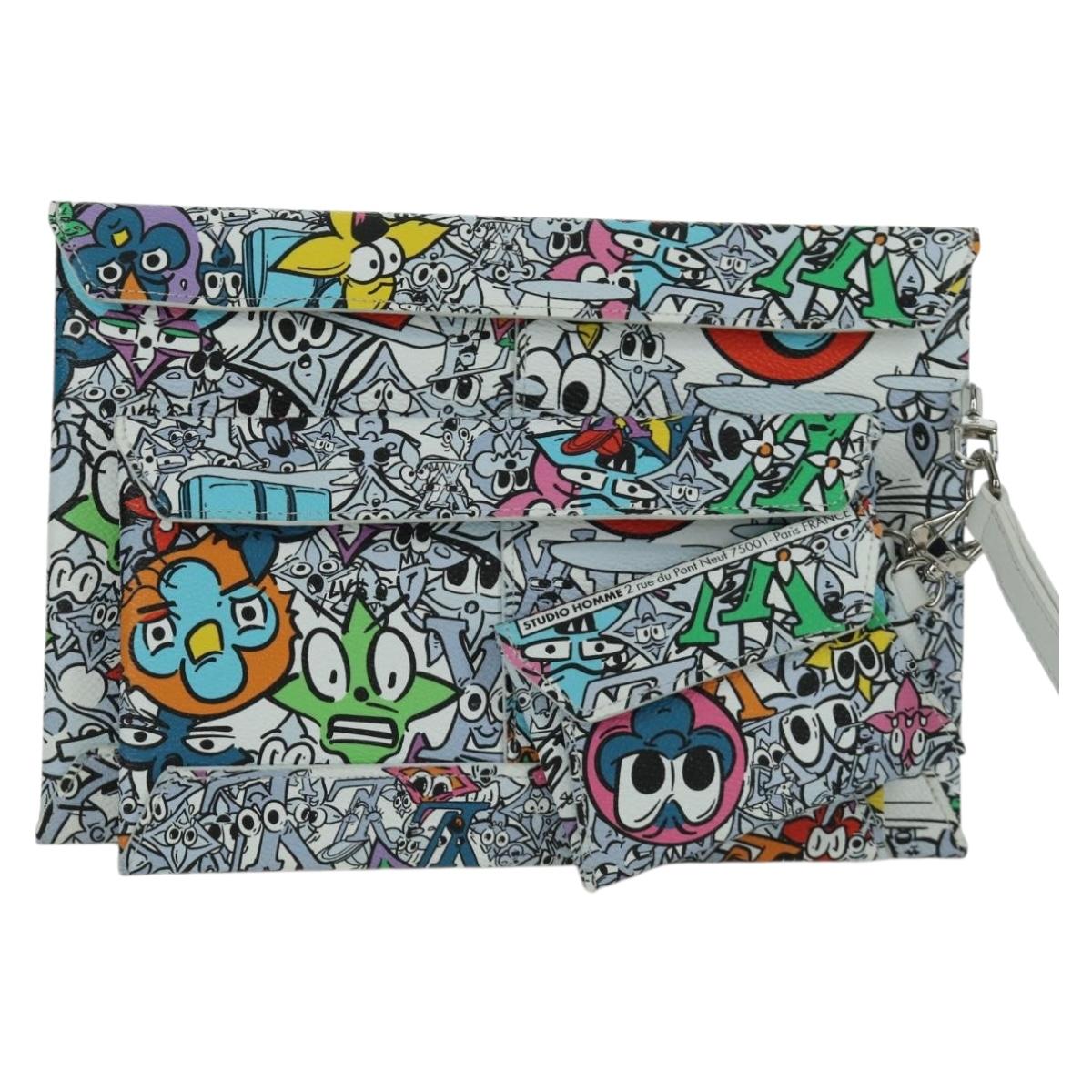 LOUIS VUITTON Monogram Comics Trio Envelope Pouch M82014 LV Auth 173300SM
