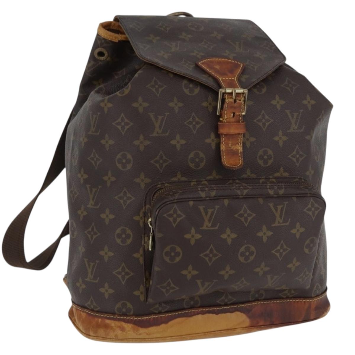 LOUIS VUITTON Monogram Montsouris GM Backpack M51135 LV Auth 173306