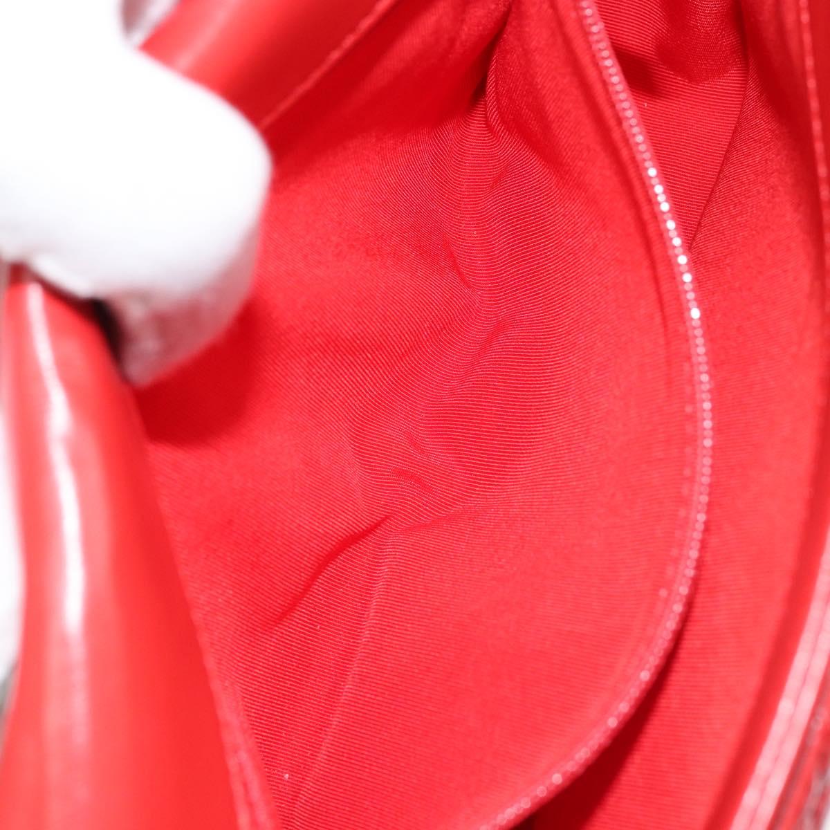 CHANEL Matelasse 25 Chain Shoulder Bag Calf Skin Red CC Auth 173308V