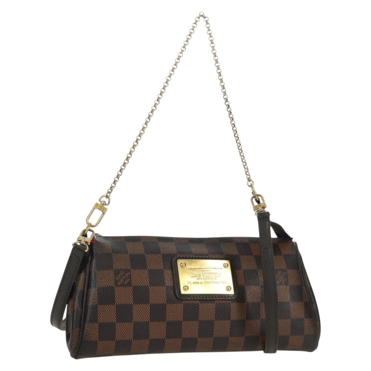 LOUIS VUITTON Damier Ebene Eva Shoulder Bag N55213 LV Auth 173311A