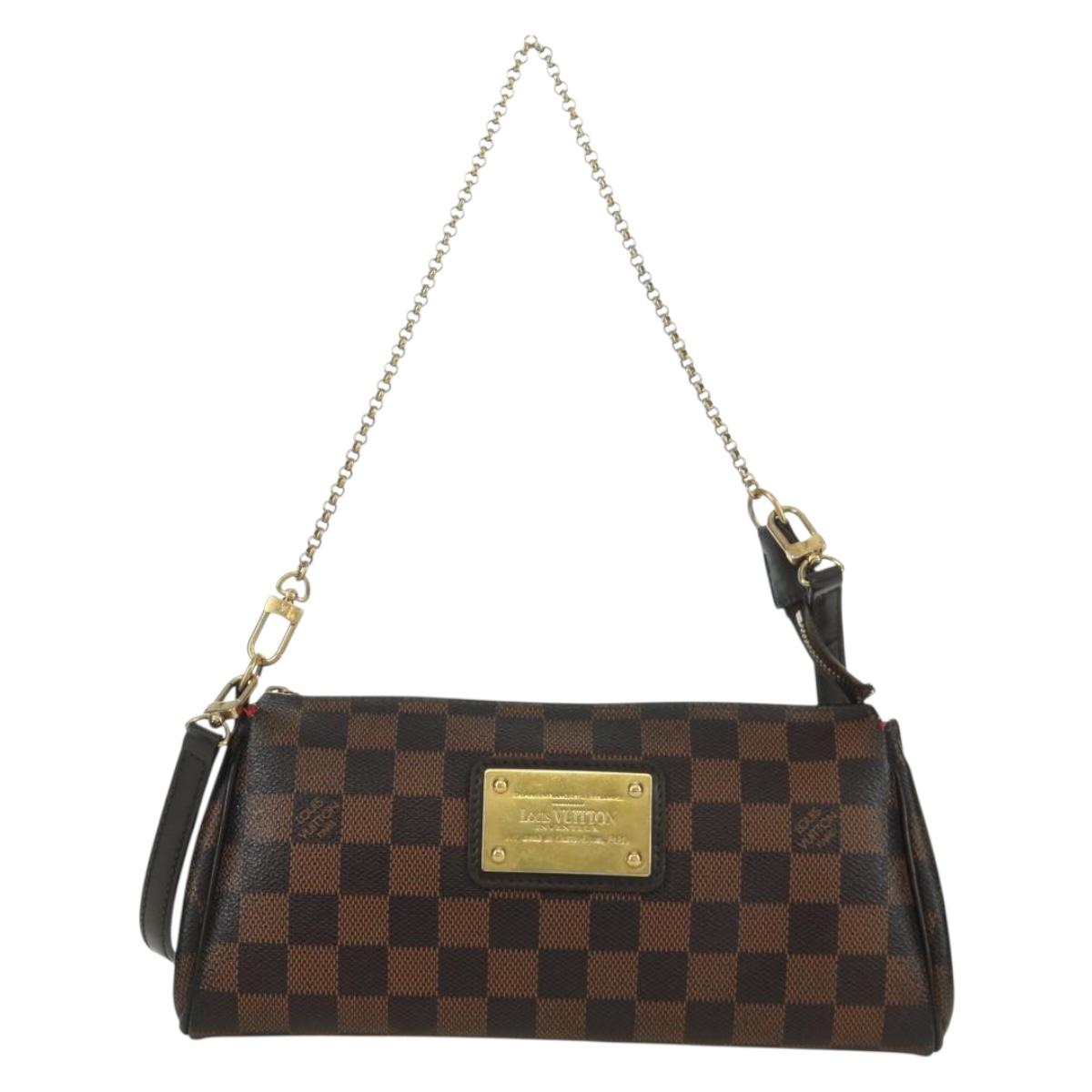LOUIS VUITTON Damier Ebene Eva Shoulder Bag N55213 LV Auth 173311A