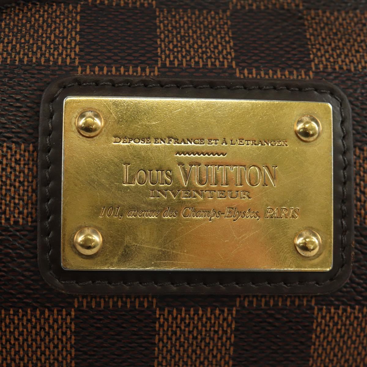 LOUIS VUITTON Damier Ebene Eva Shoulder Bag N55213 LV Auth 173311A