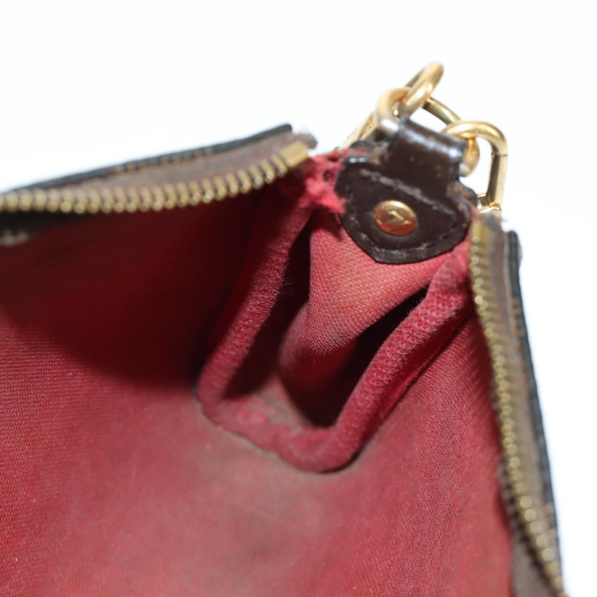 LOUIS VUITTON Damier Ebene Eva Shoulder Bag N55213 LV Auth 173311A