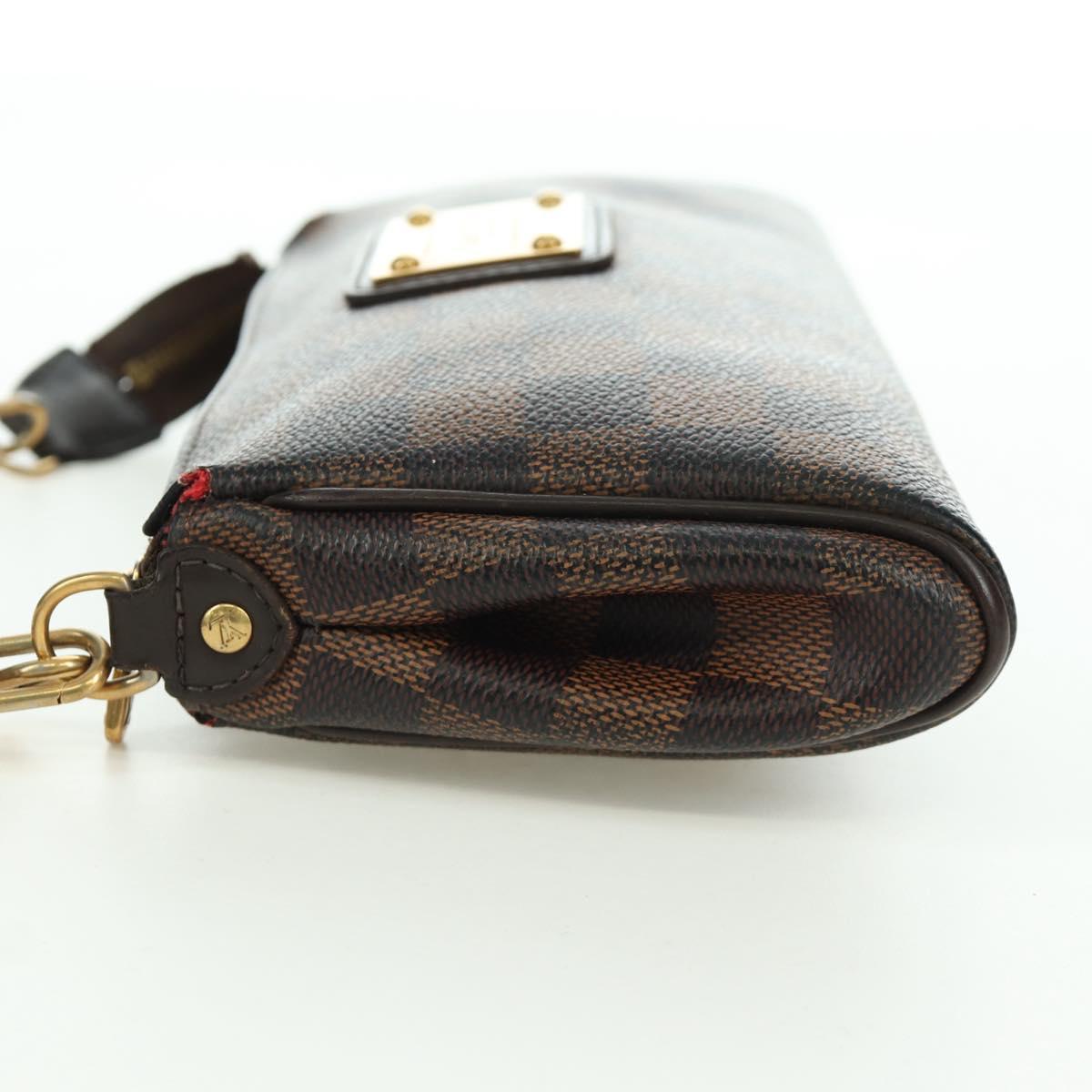 LOUIS VUITTON Damier Ebene Eva Shoulder Bag N55213 LV Auth 173311A