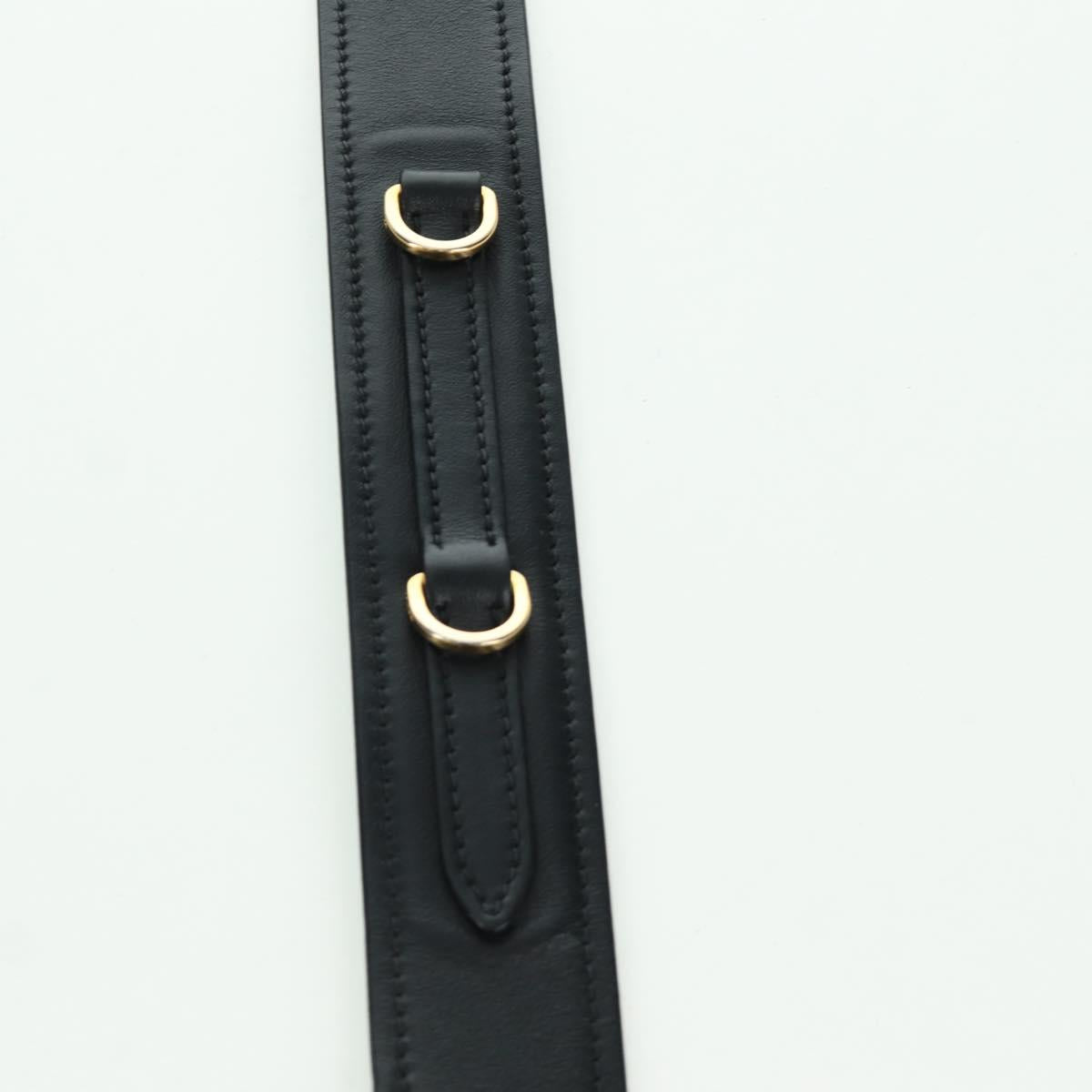 PRADA Shoulder Bag Leather Gray Gold Auth 173314V