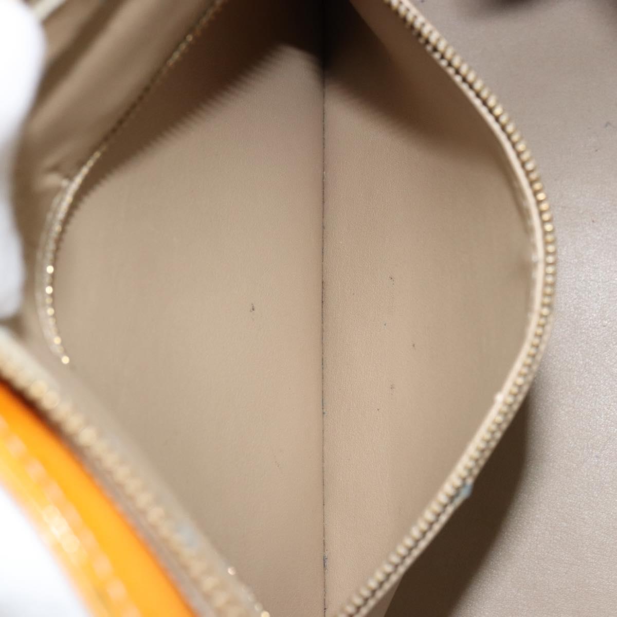 LOUIS VUITTON Monogram Vernis Houston Hand Bag Beige M91004 LV Auth 173330