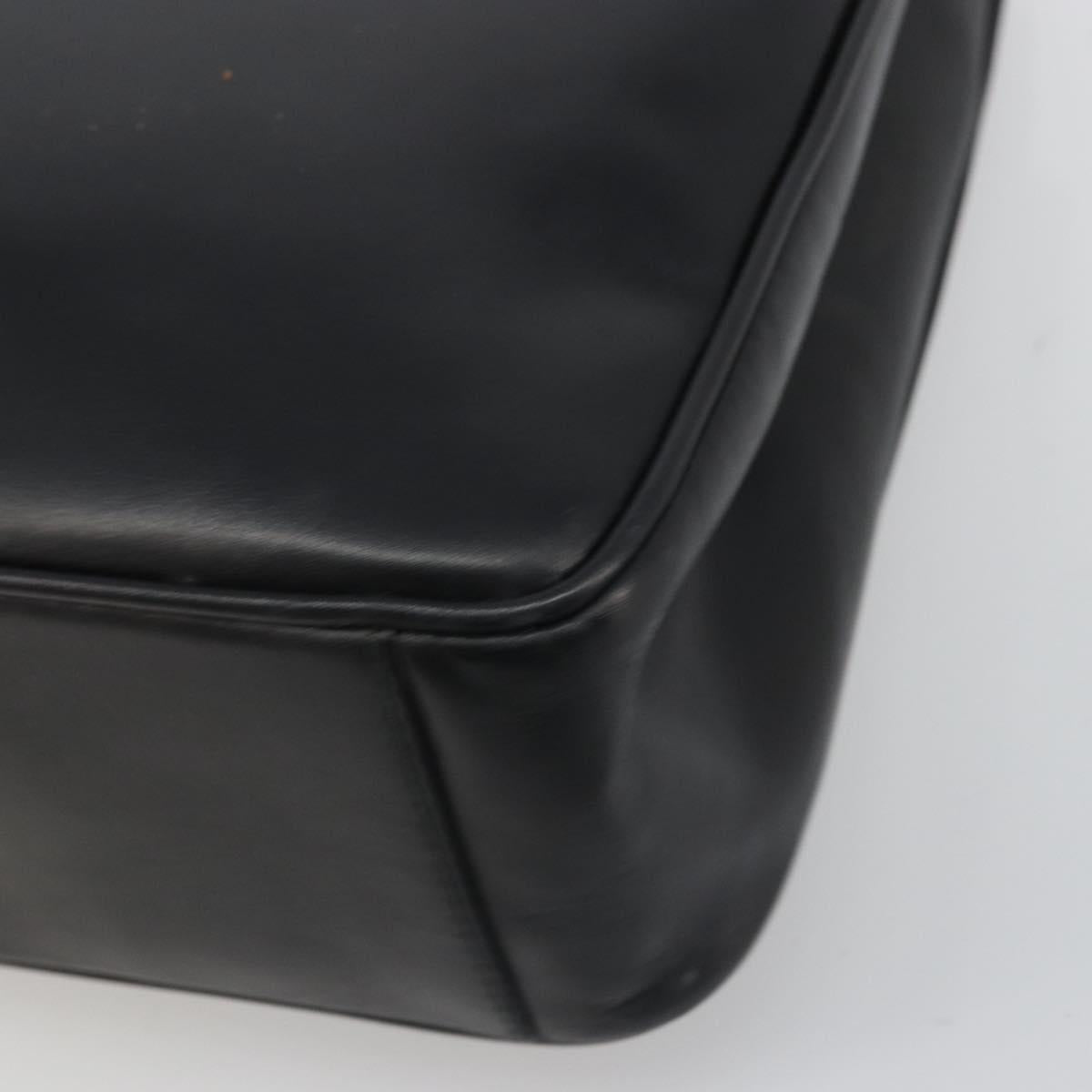 GUCCI Shoulder Bag Leather Black Gold 001 46 1641 Auth 173331