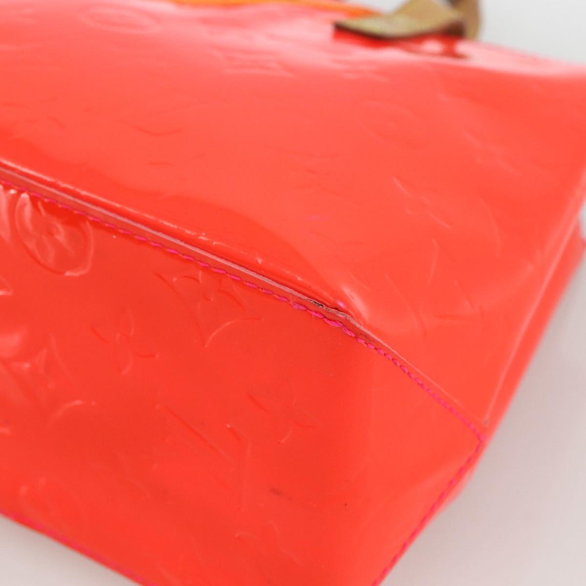 LOUIS VUITTON Monogram Vernis Fluo Reade PM Bag Pink Orange M91903 Auth 173366A