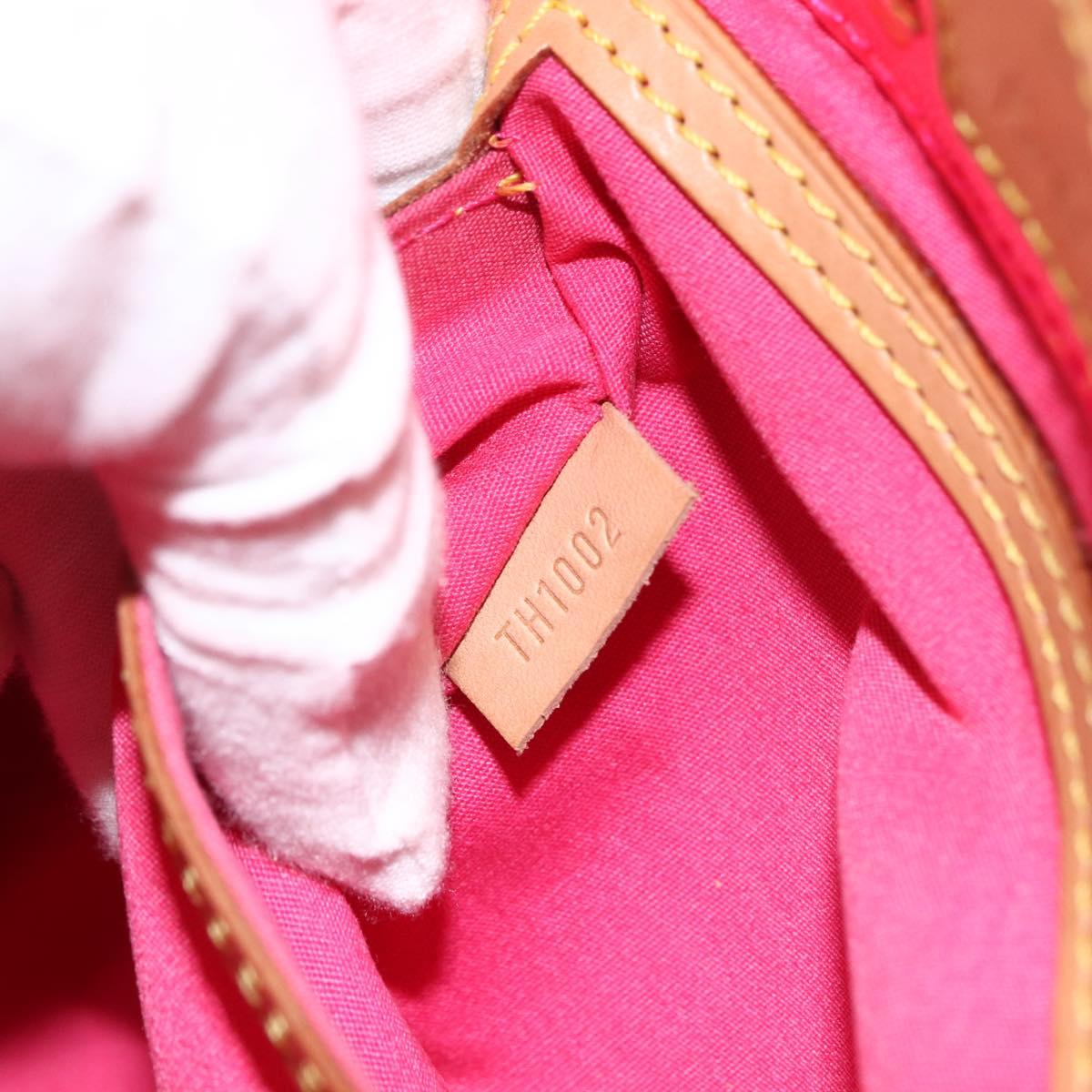 LOUIS VUITTON Monogram Vernis Fluo Reade PM Bag Pink Orange M91903 Auth 173366A