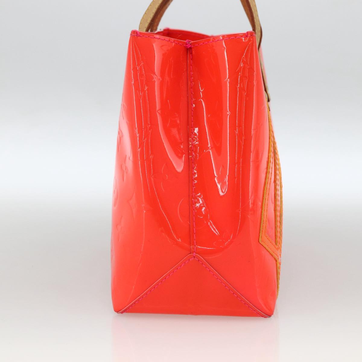 LOUIS VUITTON Monogram Vernis Fluo Reade PM Bag Pink Orange M91903 Auth 173366A