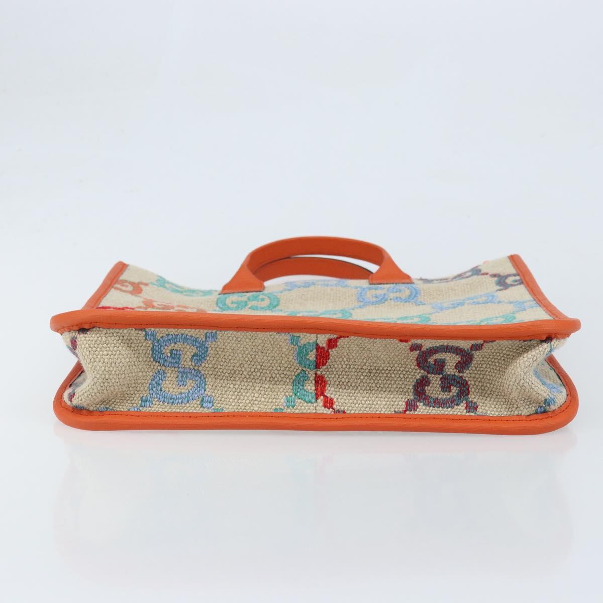 GUCCI Children's GG Canvas Hand Bag Beige 550763 Auth 173368M