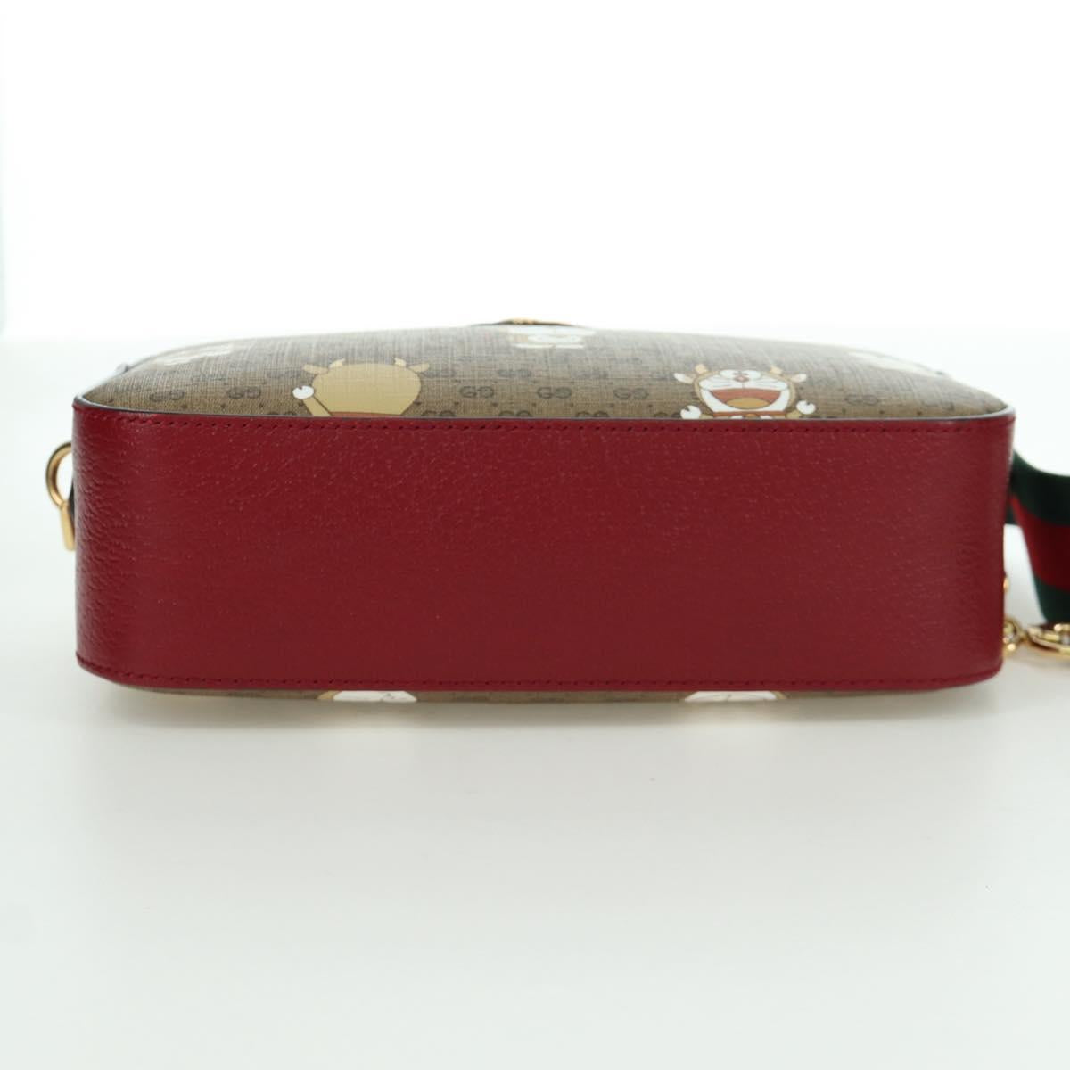 GUCCI Micro GG Supreme Fujiko-Pro Web Sherry Bag PVC Beige 574886 Auth 173369SM