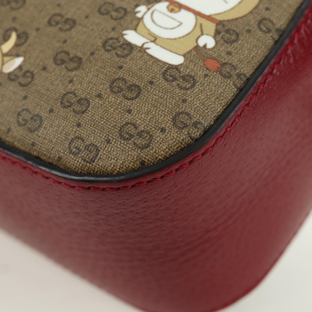GUCCI Micro GG Supreme Fujiko-Pro Web Sherry Bag PVC Beige 574886 Auth 173369SM