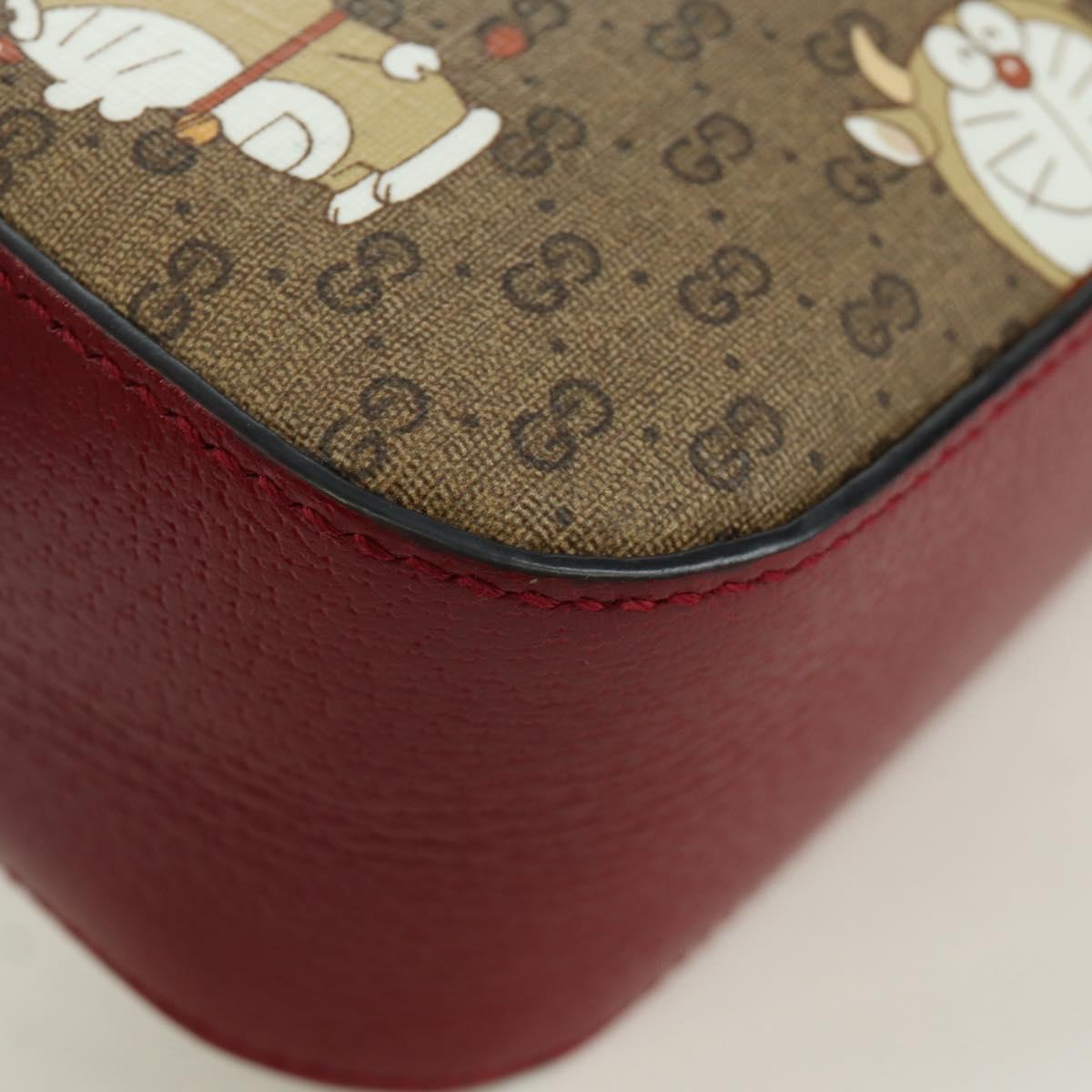 GUCCI Micro GG Supreme Fujiko-Pro Web Sherry Bag PVC Beige 574886 Auth 173369SM
