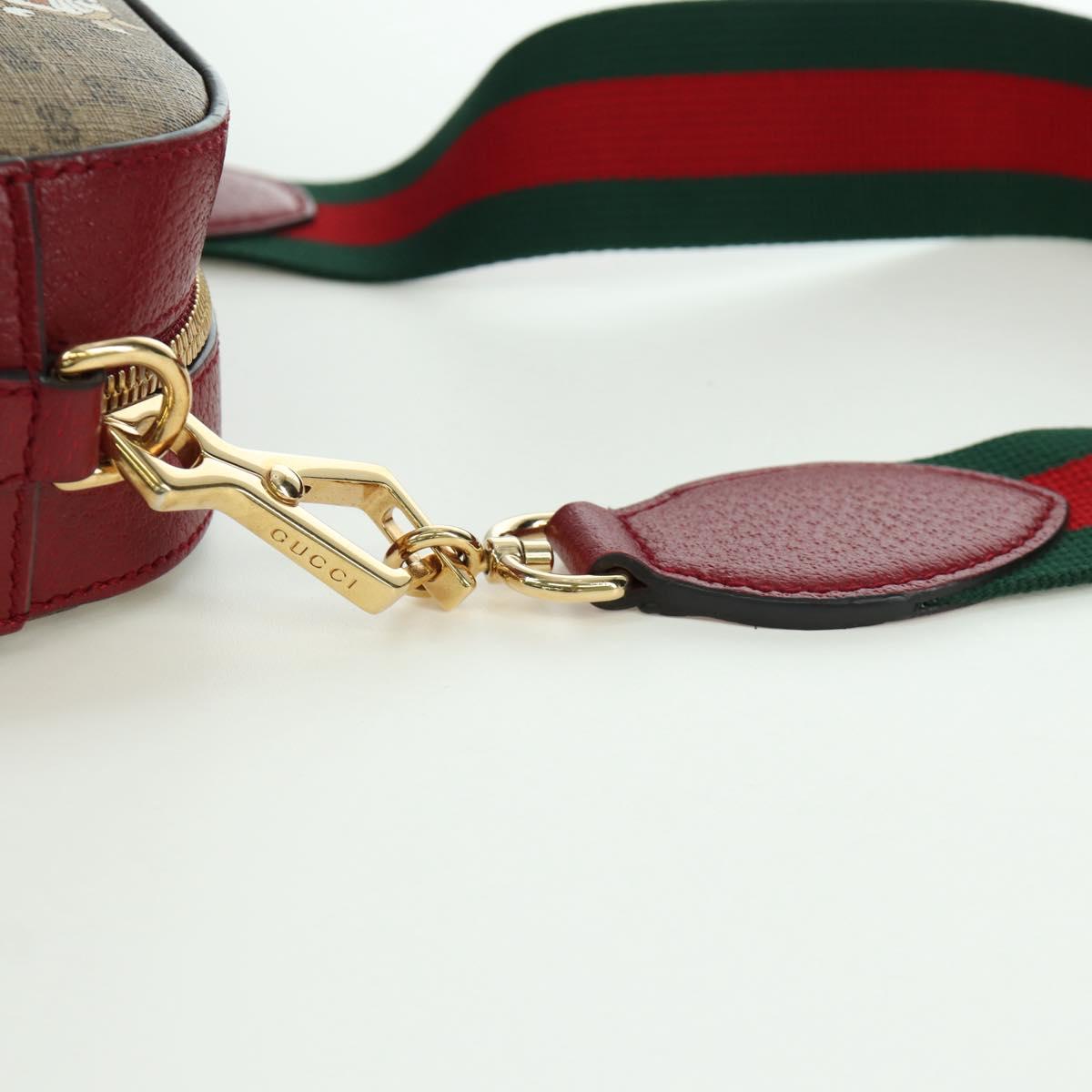GUCCI Micro GG Supreme Fujiko-Pro Web Sherry Bag PVC Beige 574886 Auth 173369SM