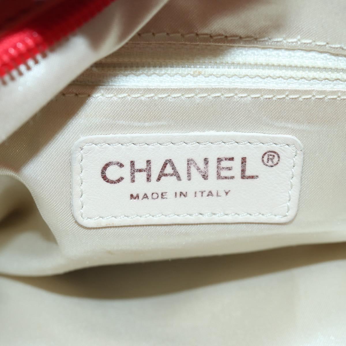 CHANEL Chain Shoulder Bag Lamb Skin Orange Silver CC Auth 173371A