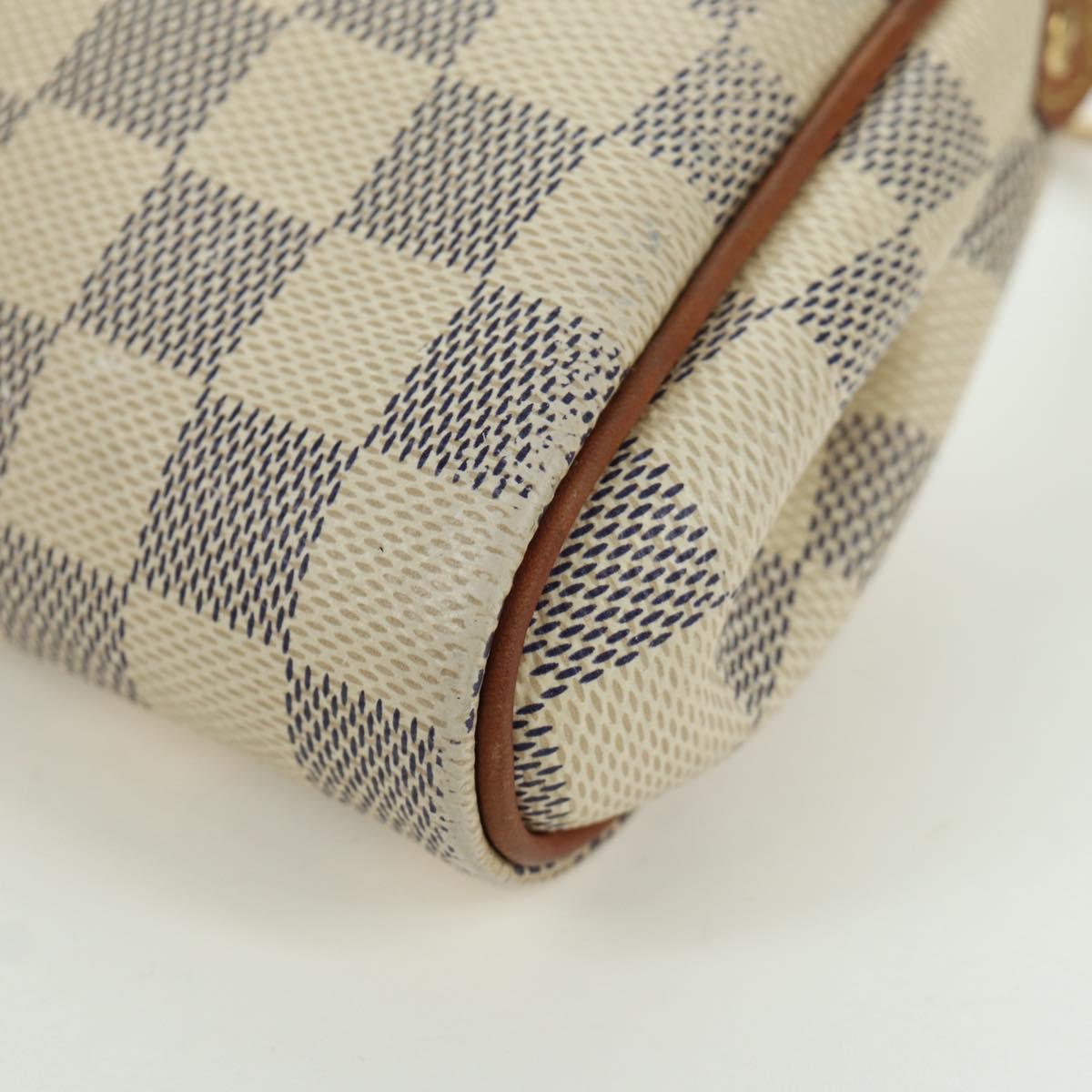 LOUIS VUITTON Damier Azur Eva Shoulder Bag 2way N55214 LV Auth 173374A