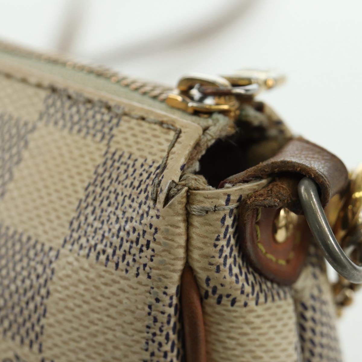 LOUIS VUITTON Damier Azur Eva Shoulder Bag 2way N55214 LV Auth 173374A
