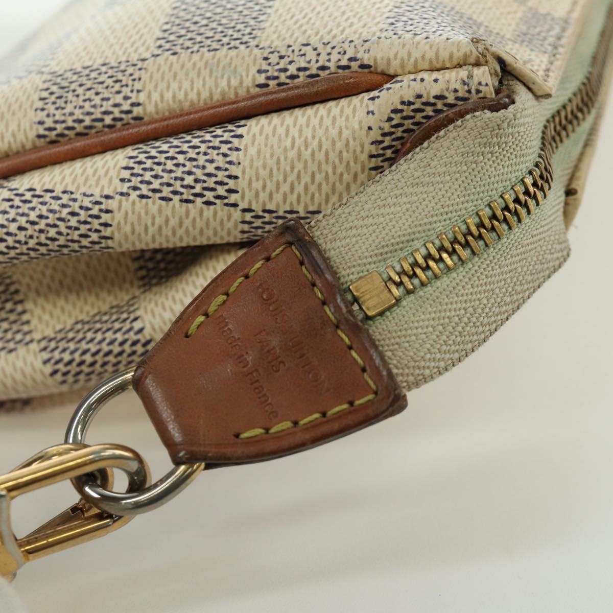 LOUIS VUITTON Damier Azur Eva Shoulder Bag 2way N55214 LV Auth 173374A