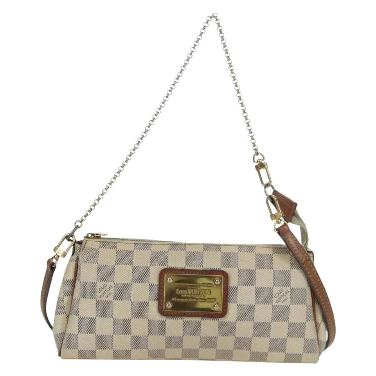 LOUIS VUITTON Damier Azur Eva Shoulder Bag 2way N55214 LV Auth 173374A