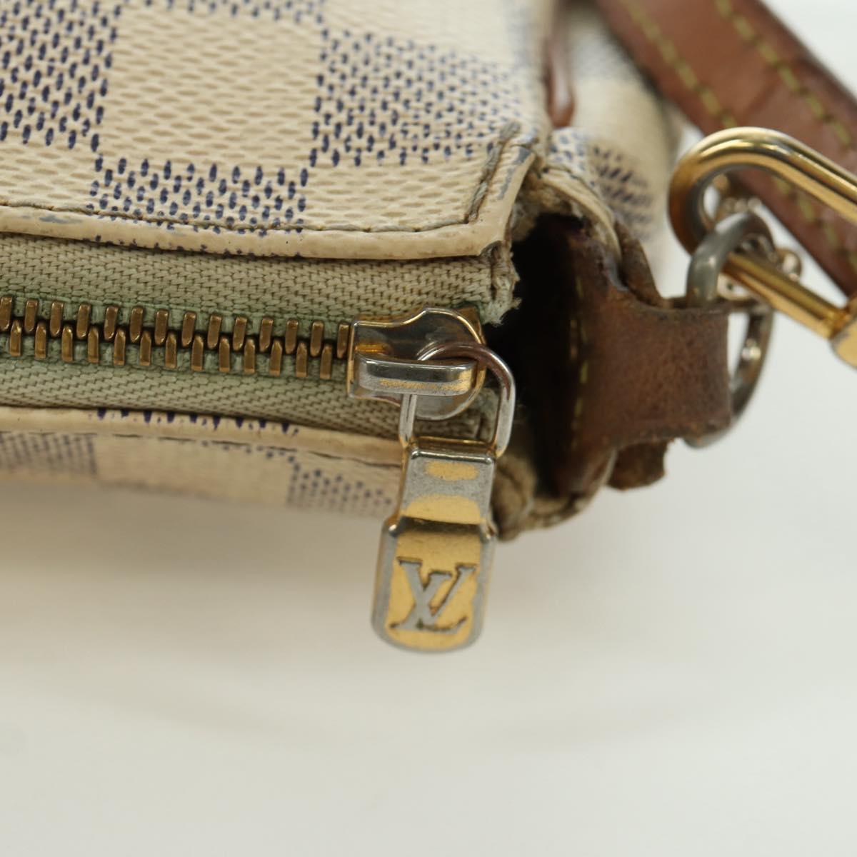 LOUIS VUITTON Damier Azur Eva Shoulder Bag 2way N55214 LV Auth 173374A