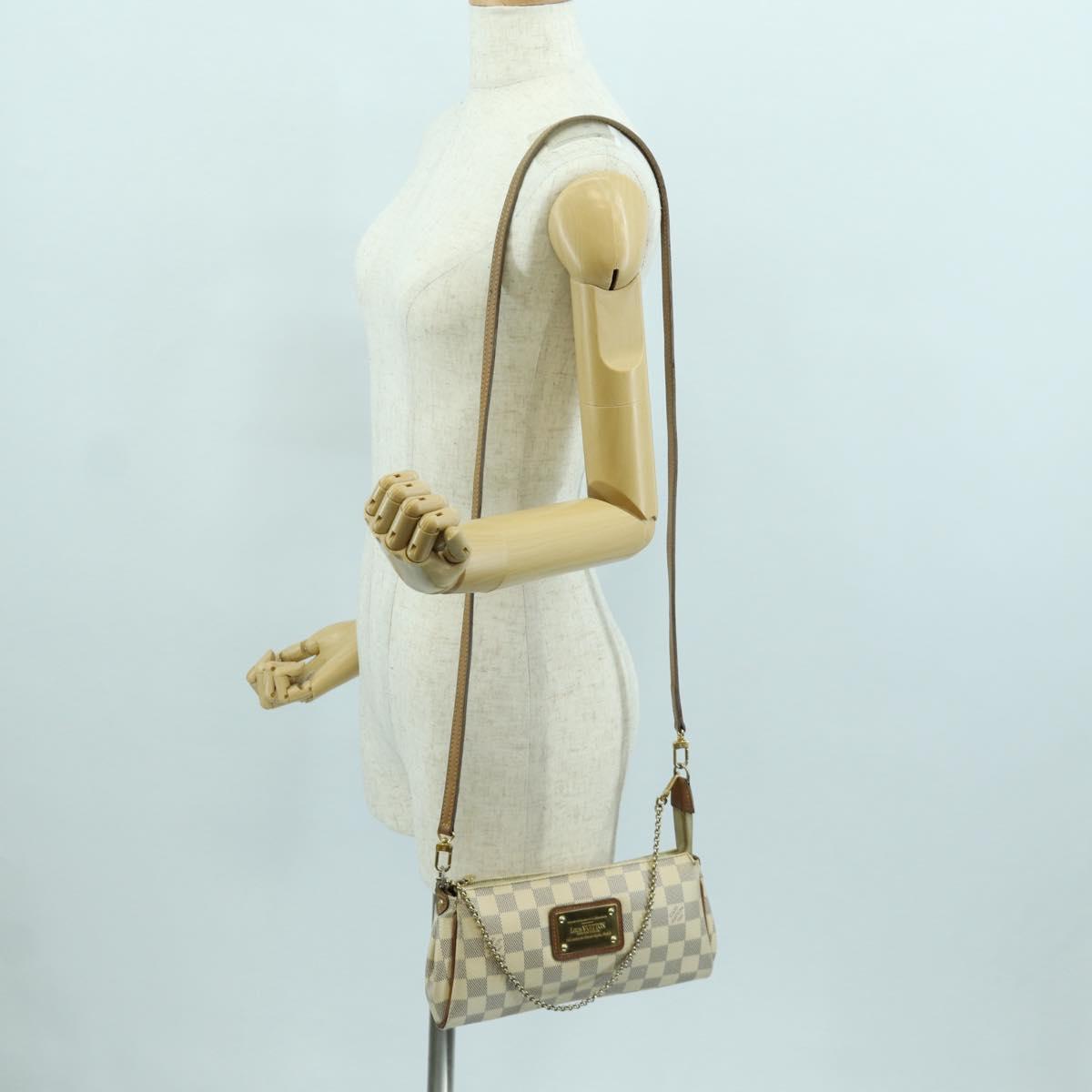 LOUIS VUITTON Damier Azur Eva Shoulder Bag 2way N55214 LV Auth 173374A