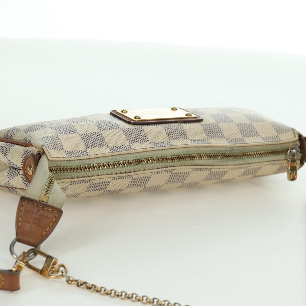 LOUIS VUITTON Damier Azur Eva Shoulder Bag 2way N55214 LV Auth 173374A