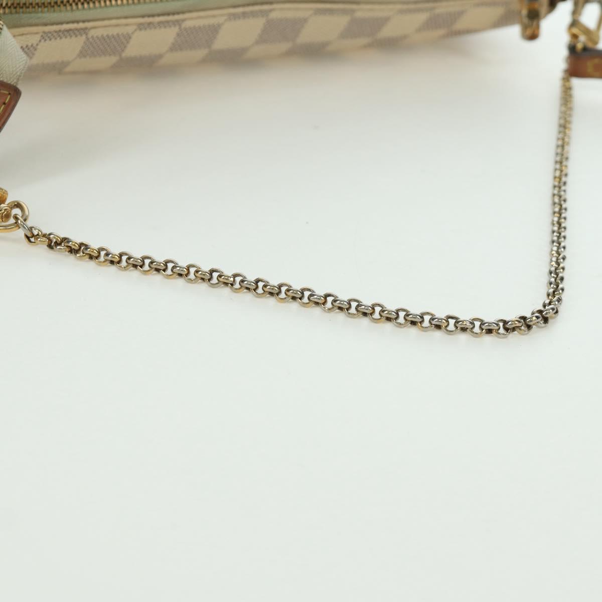 LOUIS VUITTON Damier Azur Eva Shoulder Bag 2way N55214 LV Auth 173374A