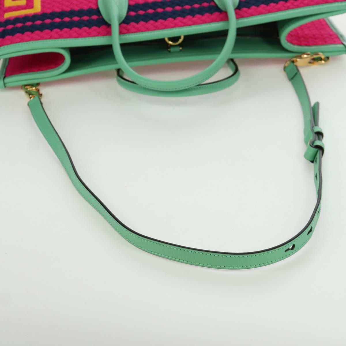 GUCCI Resort Collection Capri Bag Knitted Fabrics 2way 663709 Auth 173375SAM