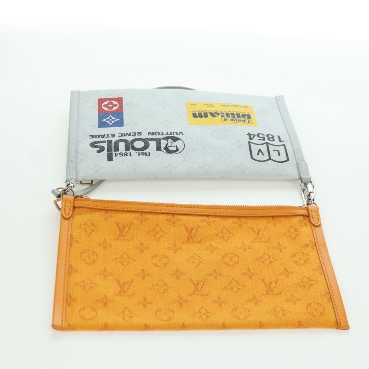 LOUIS VUITTON Monogram Flat Messenger Shoulder Bag Yellow M44640 Auth 173381SAM