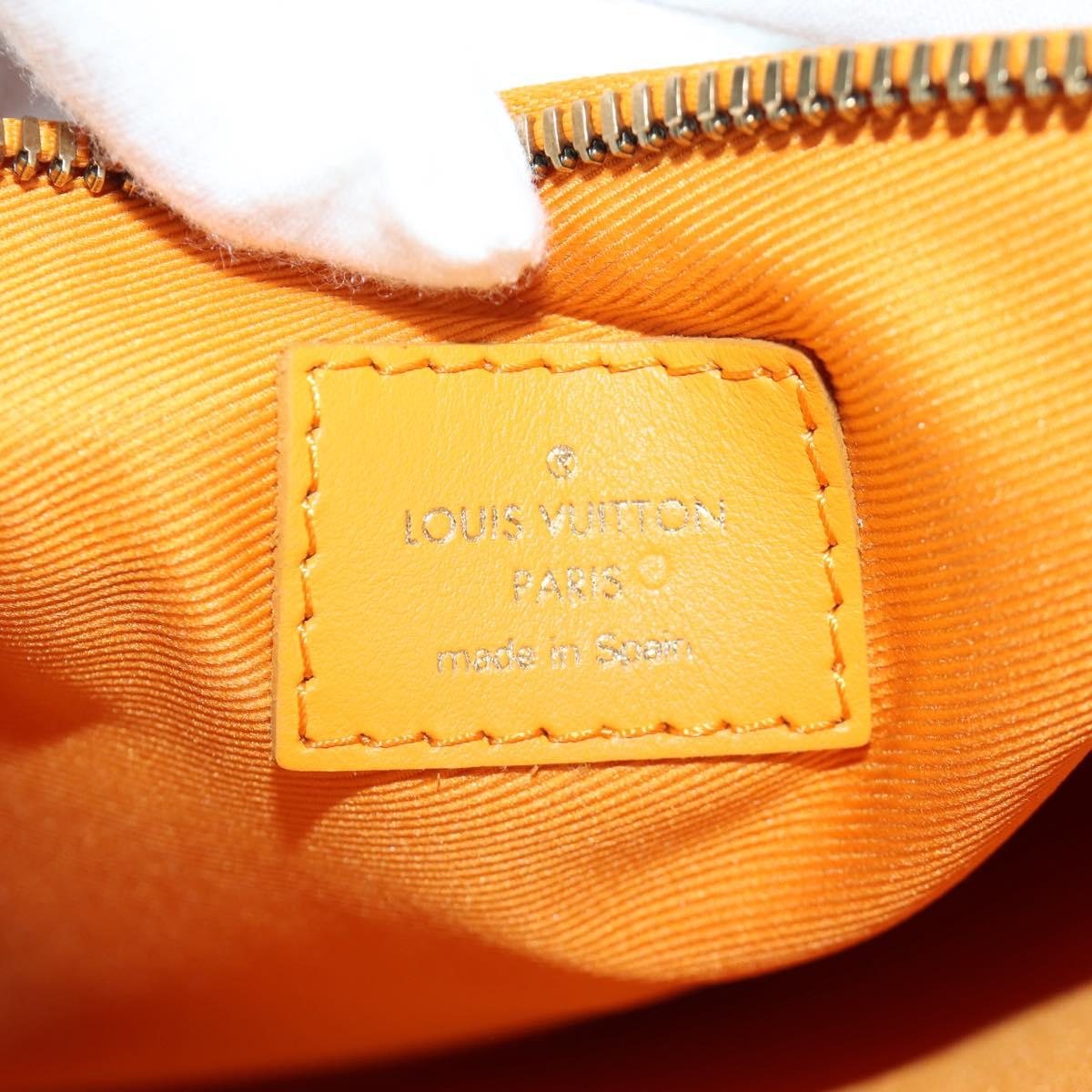 LOUIS VUITTON Monogram Flat Messenger Shoulder Bag Yellow M44640 Auth 173381SAM