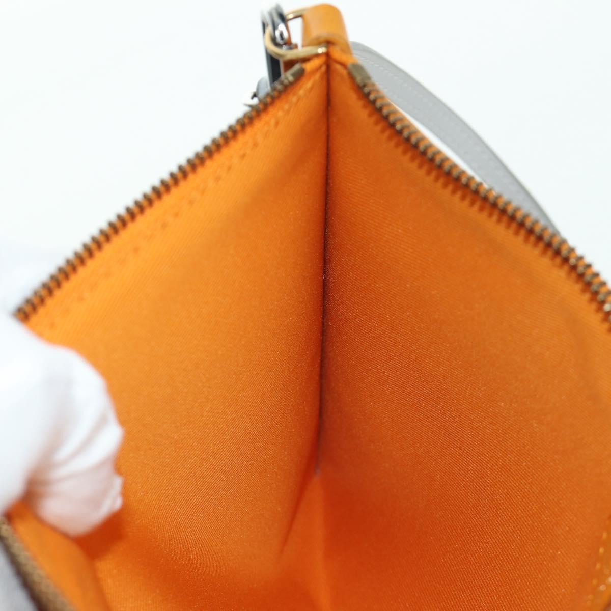 LOUIS VUITTON Monogram Flat Messenger Shoulder Bag Yellow M44640 Auth 173381SAM