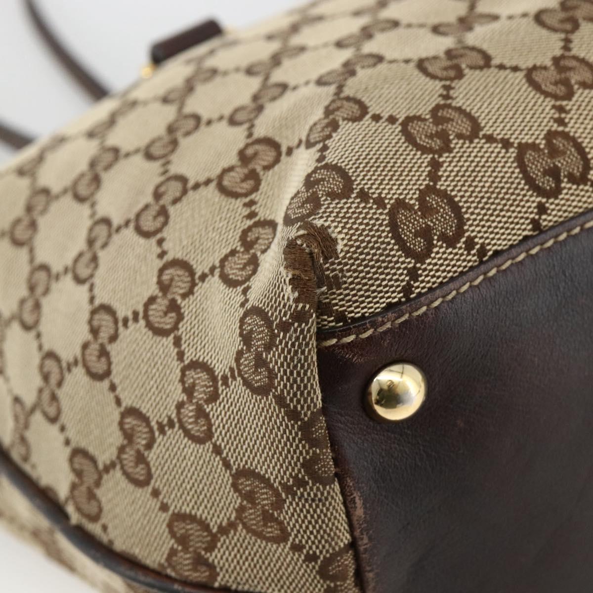 GUCCI GG Canvas Abbey Tote Bag Beige Gold 169946 Auth 173390