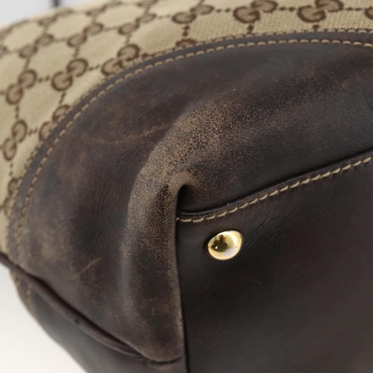 GUCCI GG Canvas Abbey Tote Bag Beige Gold 169946 Auth 173390