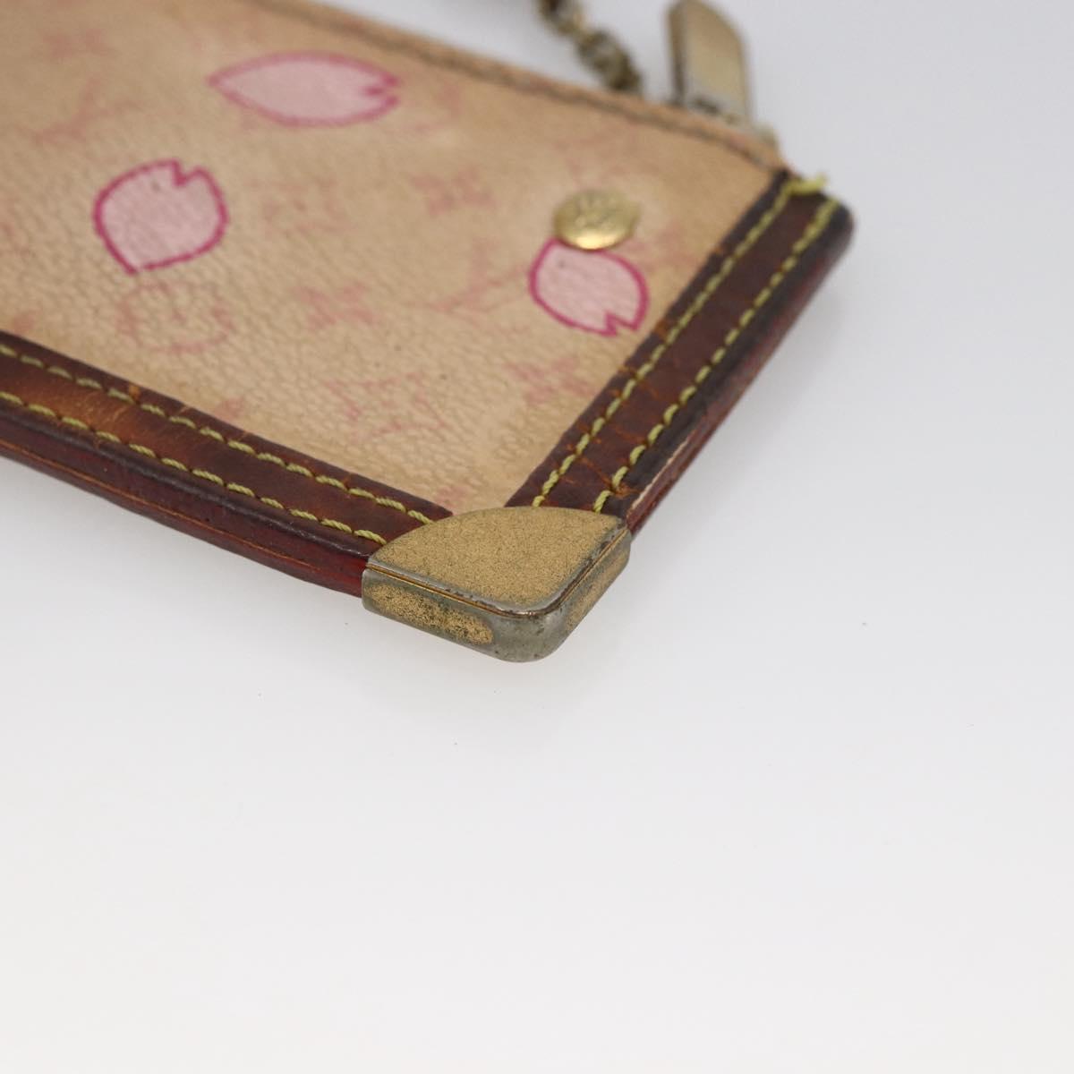 LOUIS VUITTON Monogram Cherry Blossom Pochette Cles Purse M92016 Auth 173411