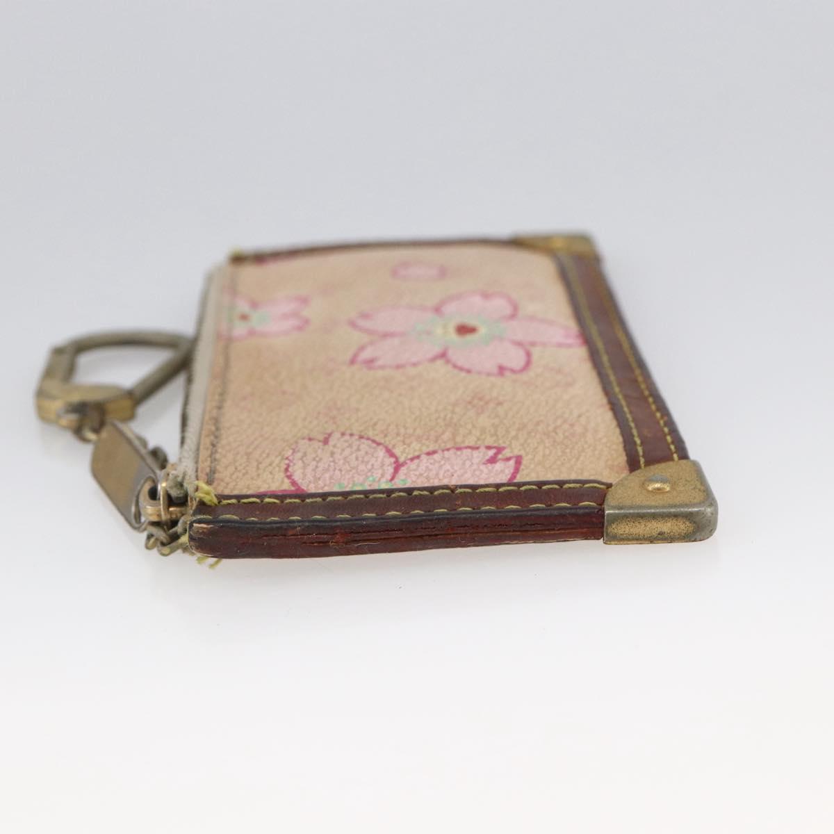 LOUIS VUITTON Monogram Cherry Blossom Pochette Cles Purse M92016 Auth 173411