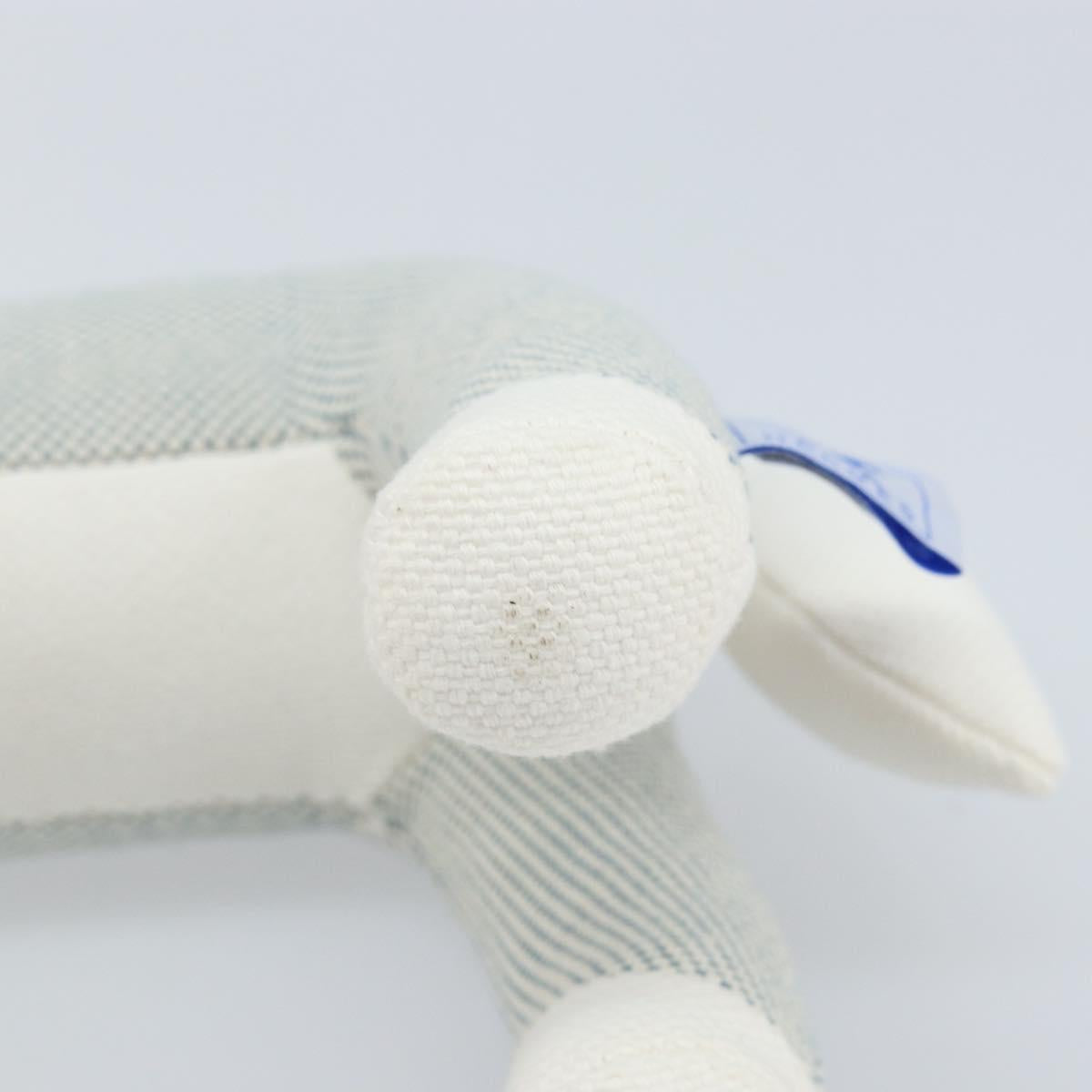 HERMES Cheval Honore Époque Stuffed Cotton Light Blue Auth 173436M