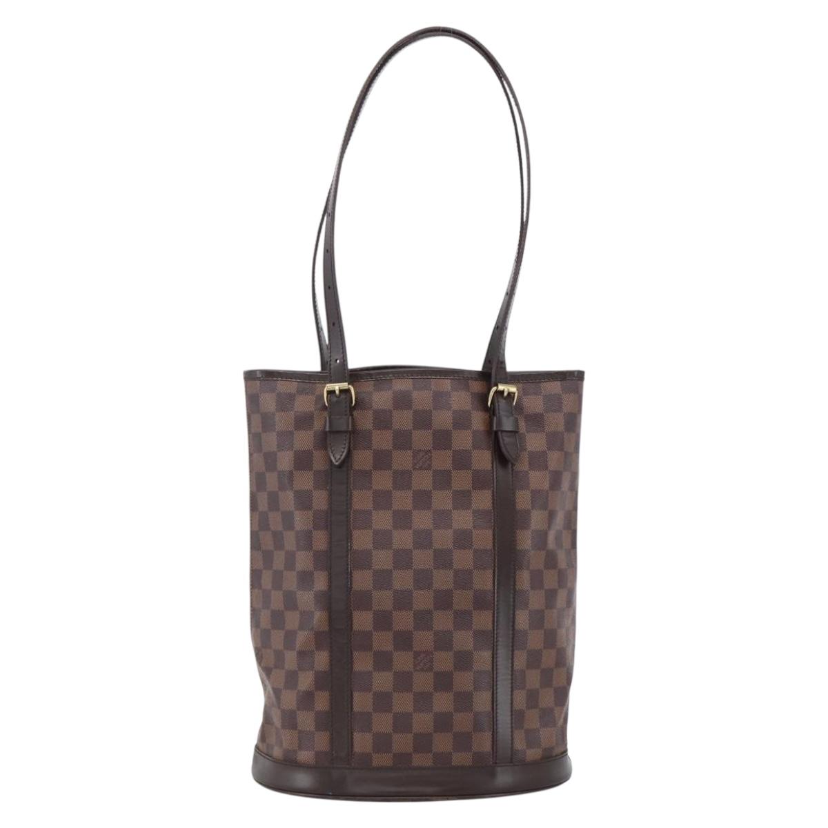 LOUIS VUITTON Damier Ebene Bucket GM Shoulder Bag N42236 LV Auth 173441