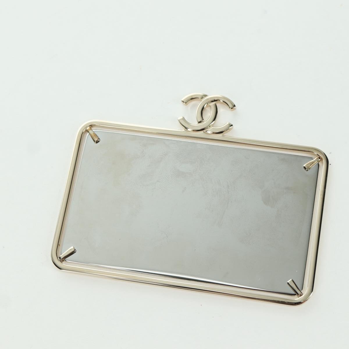 CHANEL Matelasse Chain Shoulder Bag Lamb Skin White Gold CC Auth 173442SAM