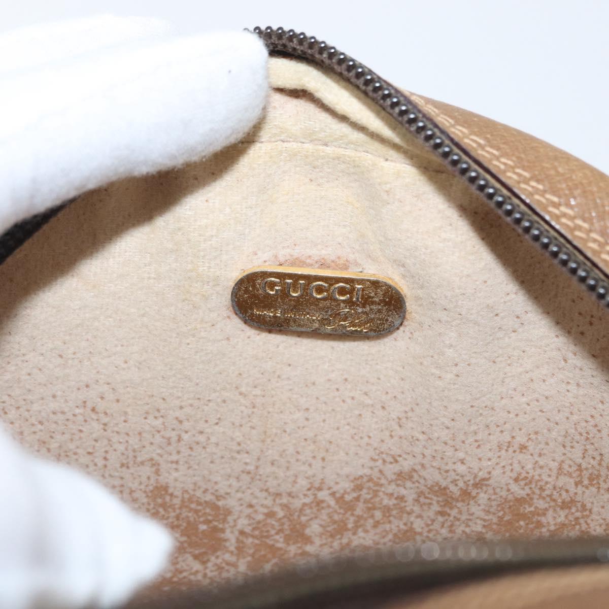 GUCCI GG Plus Supreme Shoulder Bag PVC Beige Gold Auth 173465