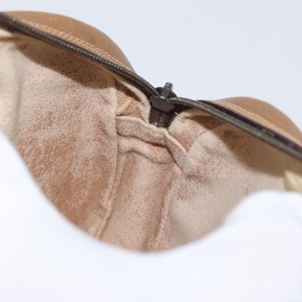 GUCCI GG Plus Supreme Shoulder Bag PVC Beige Gold Auth 173465