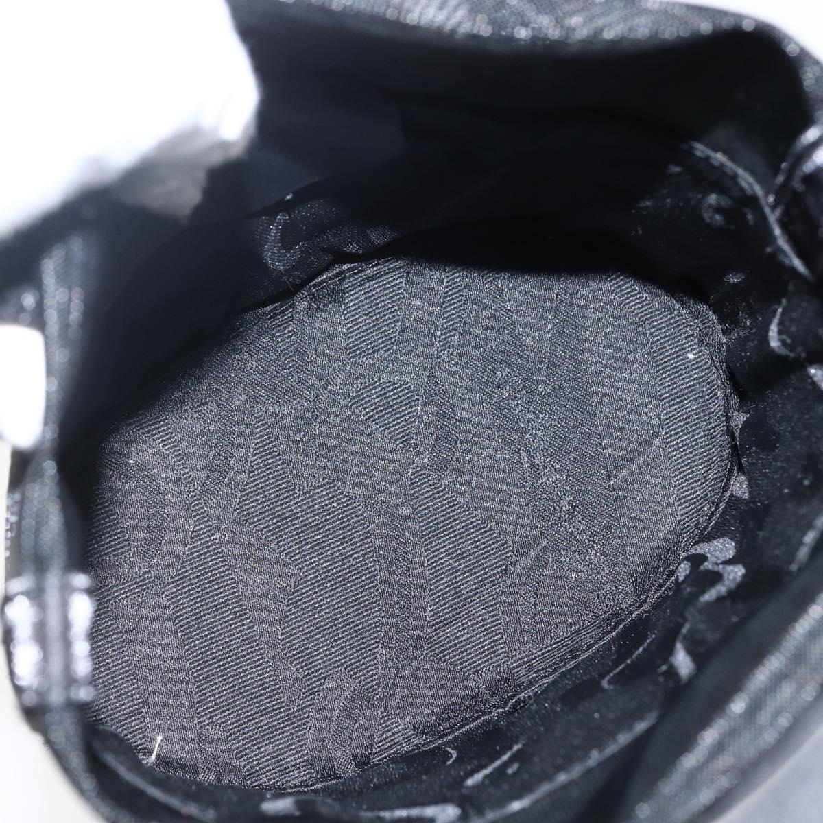 Salvatore Ferragamo Mesh Hand Bag Black Auth 173466