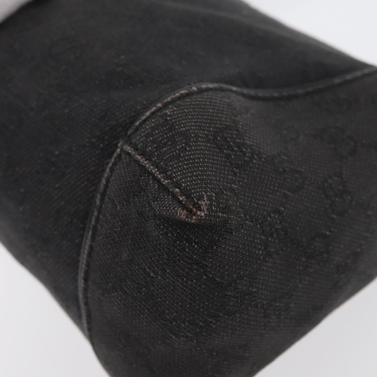 GUCCI GG Canvas Shoulder Bag Black 101333 Auth 173490