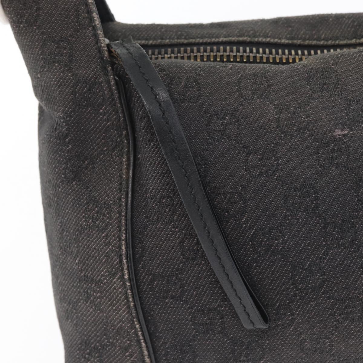 GUCCI GG Canvas Shoulder Bag Black 101333 Auth 173490