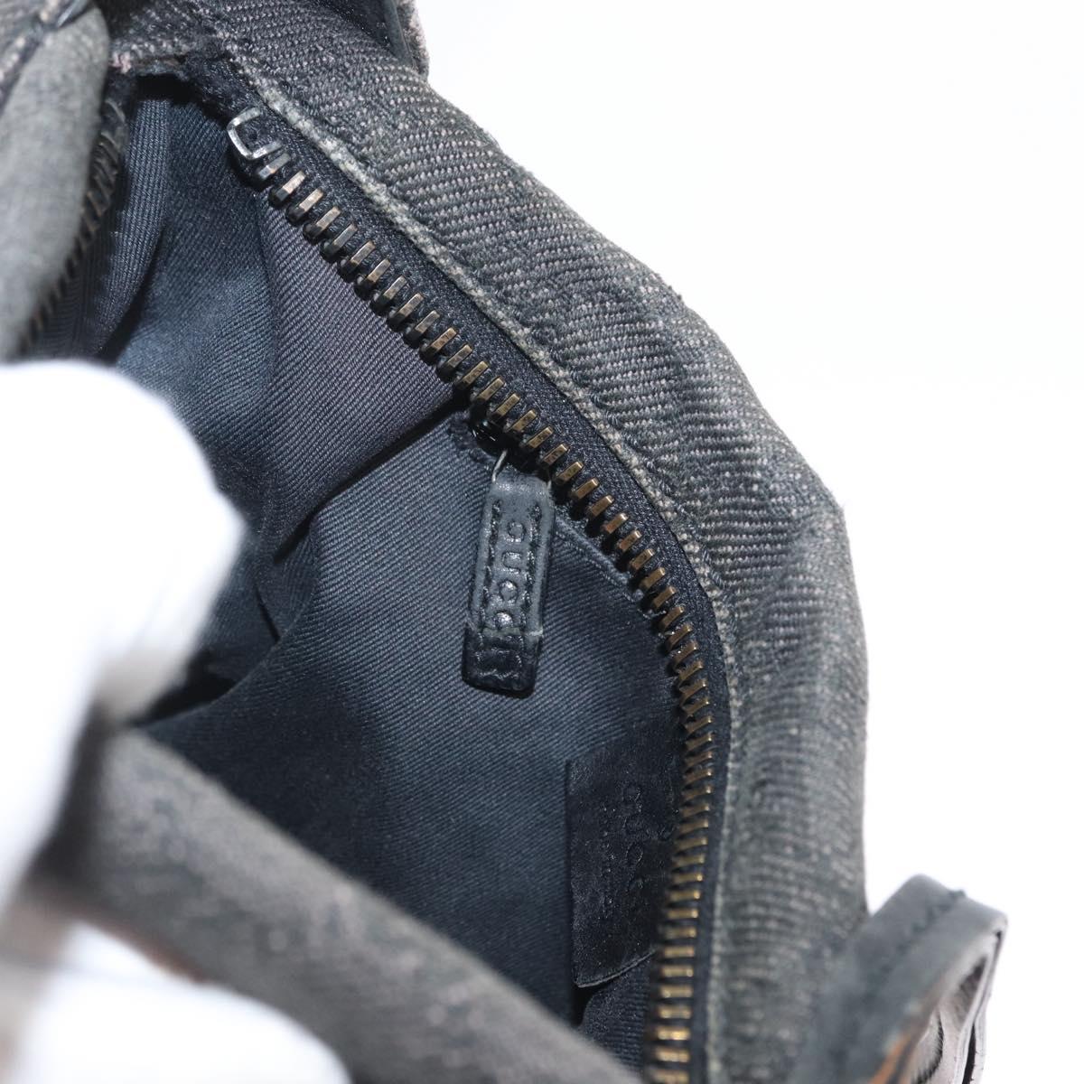 GUCCI GG Canvas Shoulder Bag Black 101333 Auth 173490