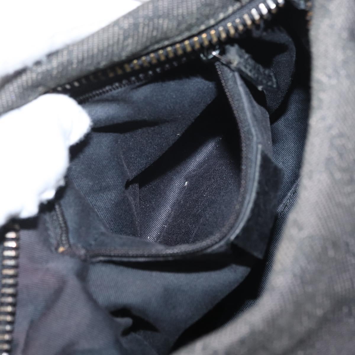 GUCCI GG Canvas Shoulder Bag Black 101333 Auth 173490
