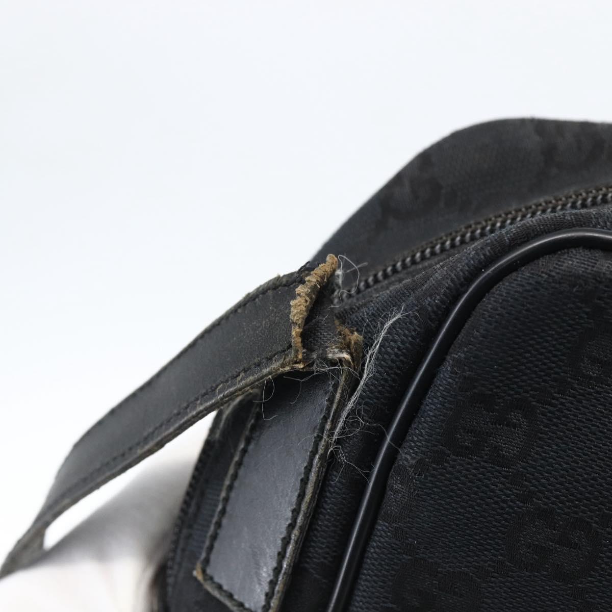 GUCCI GG Canvas Shoulder Bag Black Silver 018 1612 Auth 173500